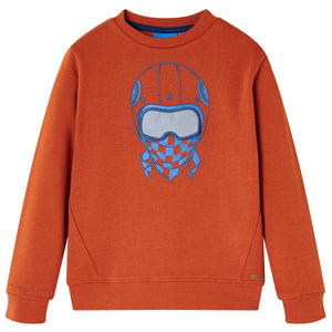 Sweat-shirt enfant rouille 140