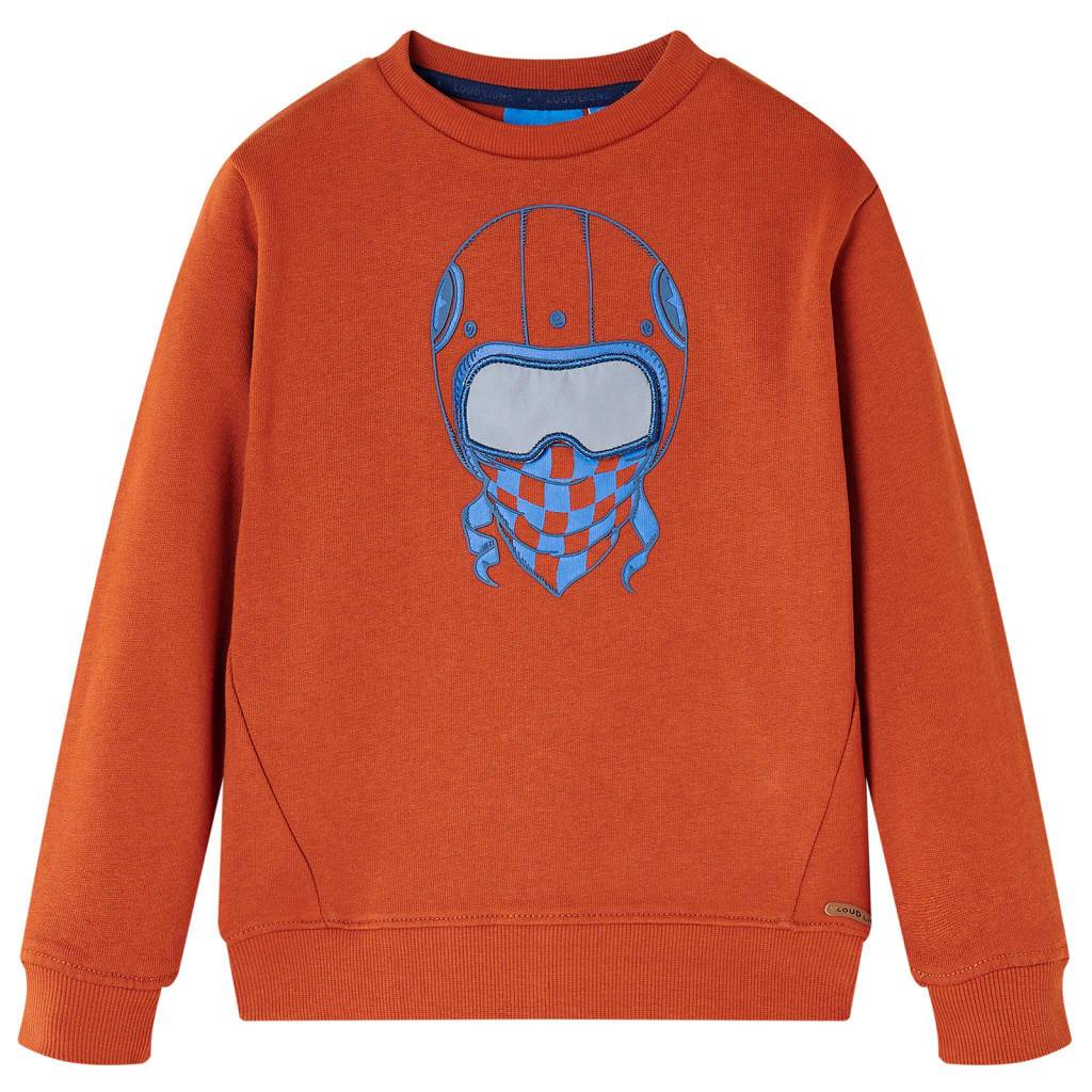 Sweat-shirt enfant rouille 140