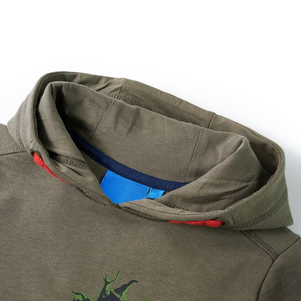 Kinder-Kapuzenpullover Khaki 128