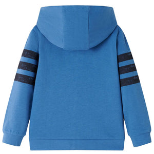 Sweat-shirt à capuche enfant bleu 104