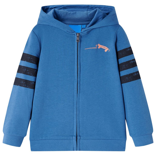 Sweat à capuche enfant bleu 128
