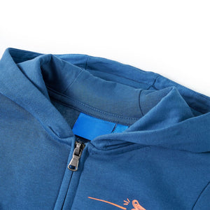 Sweat à capuche enfant bleu 128