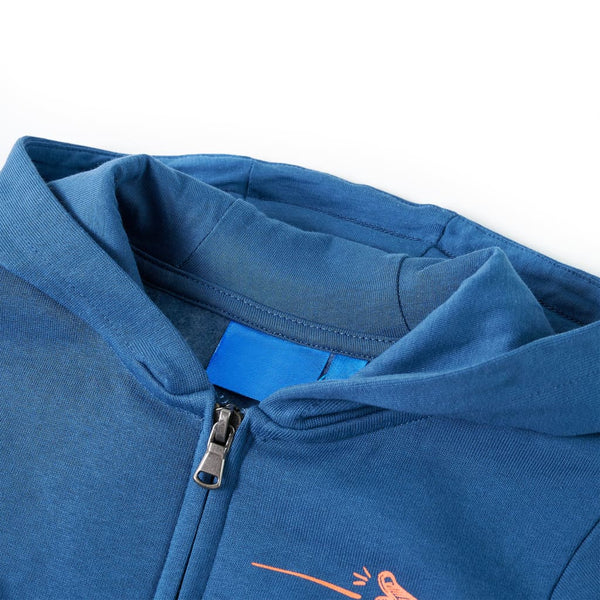 Sweat à capuche enfant bleu 128