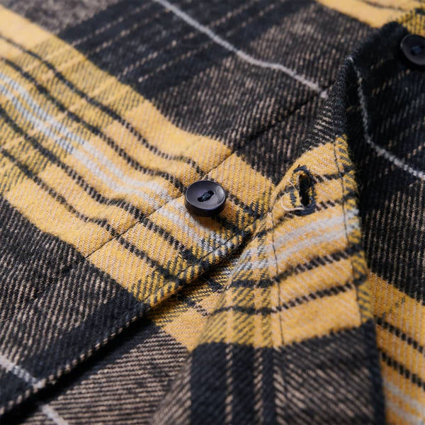 Chemise à carreaux jaune et noire pour enfant 128