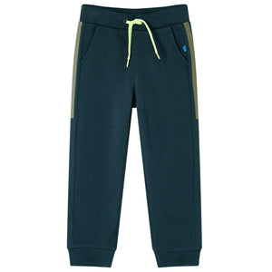 Pantalon de sport enfant avec cordon de serrage Vert mousse 92