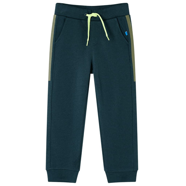 Pantalon de sport enfant avec cordon de serrage Vert mousse 92