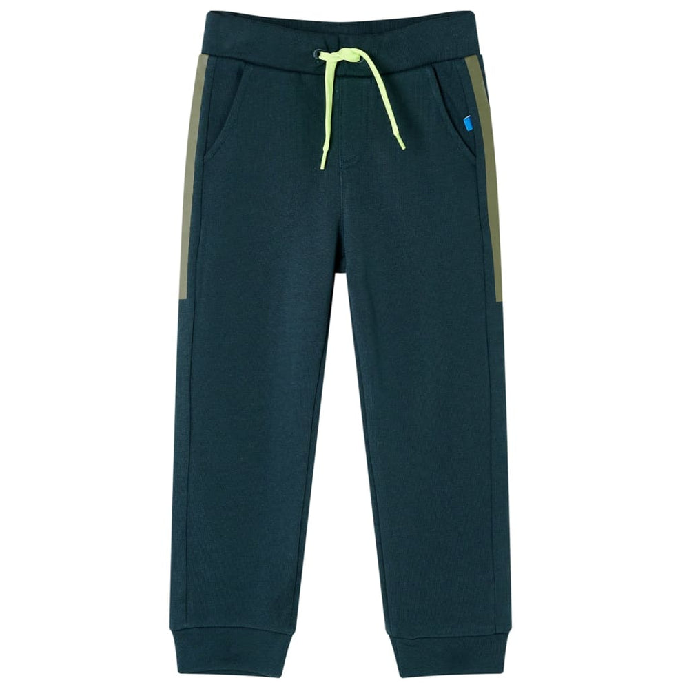 Pantalon de survêtement enfant avec cordon de serrage Vert mousse 140