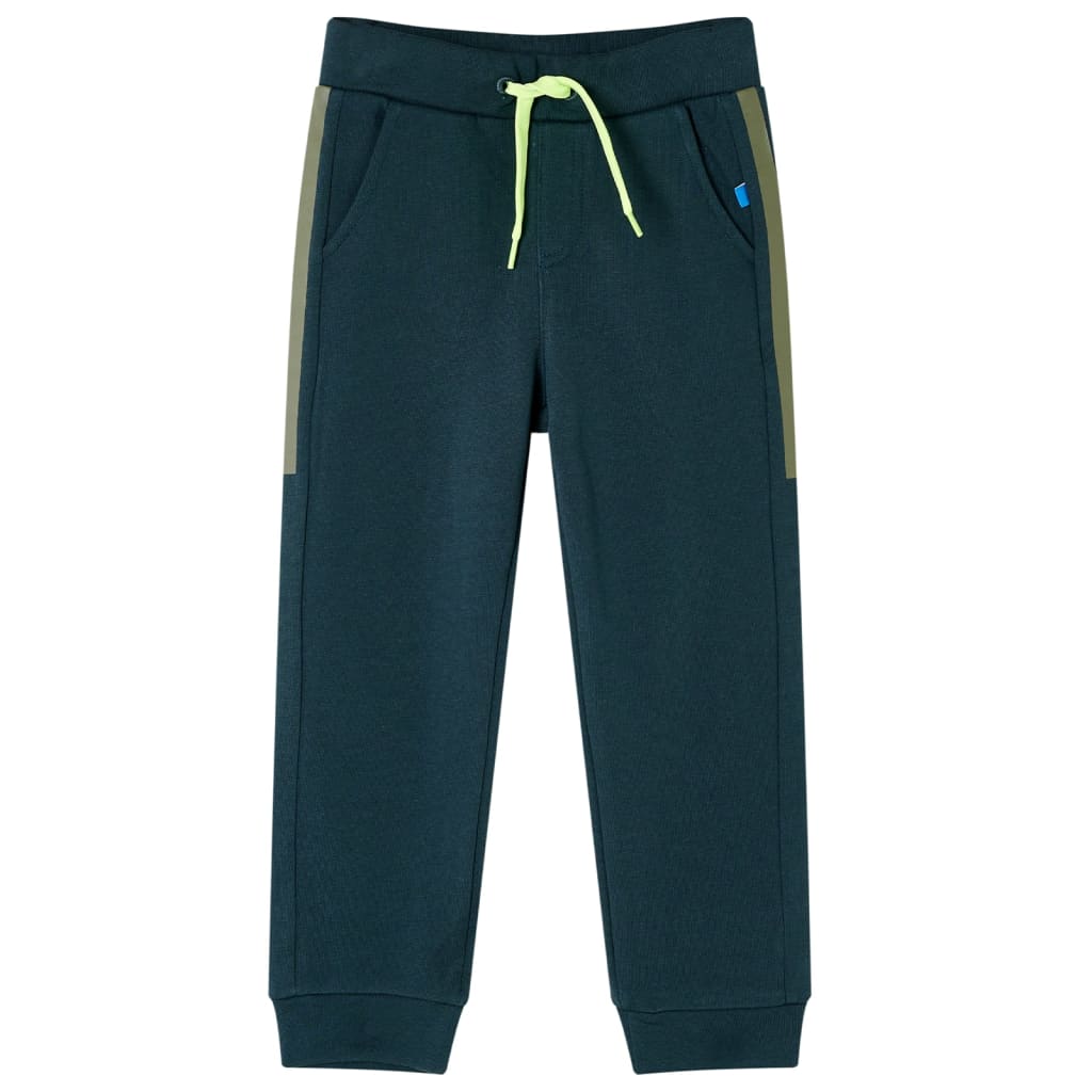 Pantalon de survêtement enfant avec cordon de serrage Vert mousse 140