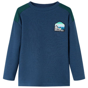 Kinder-Sweatshirt Marineblau 128