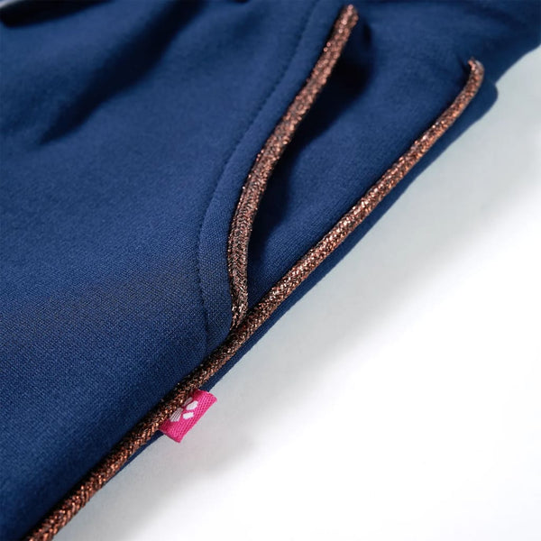 Pantalon enfant avec cordon de serrage bleu marine 140