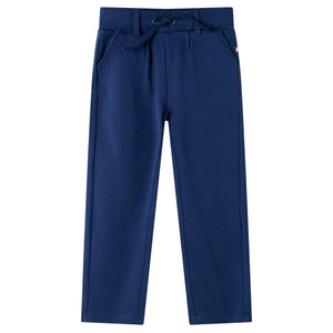 Pantalon enfant à cordon de serrage bleu marine 128