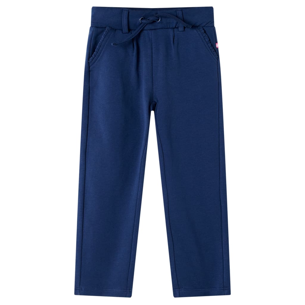 Pantalon enfant à cordon de serrage bleu marine 128