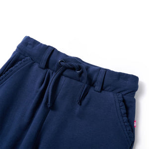 Pantalon enfant à cordon de serrage bleu marine 128