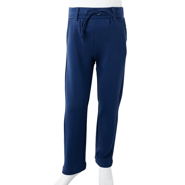 Pantalon enfant avec cordon de serrage bleu marine 140
