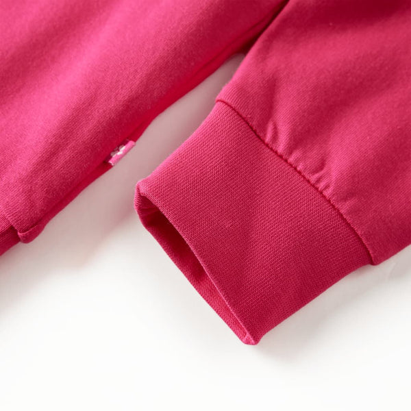 Kinder-Sweatshirt Knallrosa 140