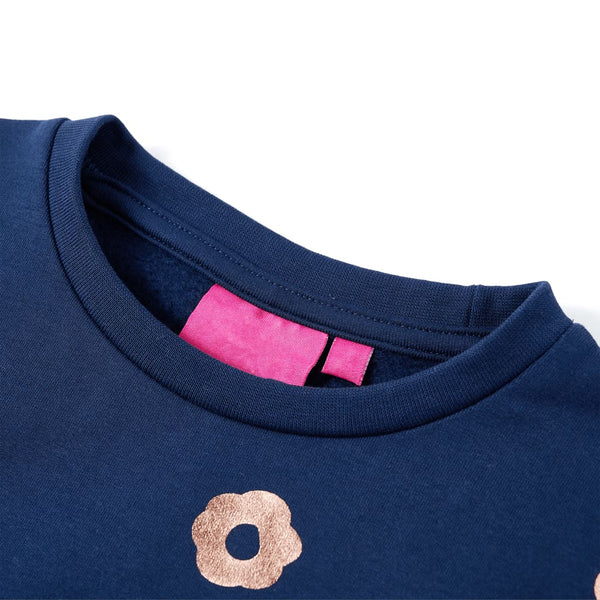Kinder-Sweatshirt Marineblau 128