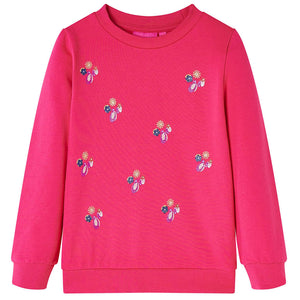 Sweatshirt enfant rose vif 92