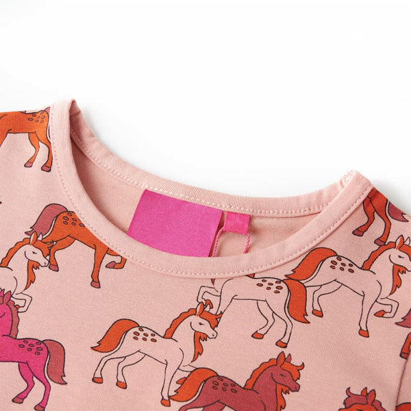 Kinderpyjama mit Langen Ärmeln Hellrosa 104