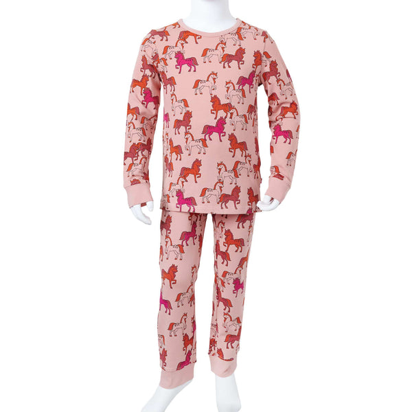 Kinderpyjama mit Langen Ärmeln Hellrosa 116