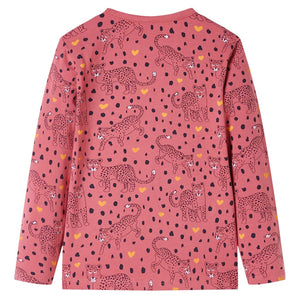 Kinderpyjama mit Langen Ärmeln Altrosa 128