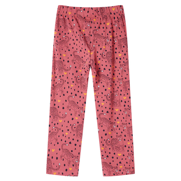 Kinderpyjama mit Langen Ärmeln Altrosa 128