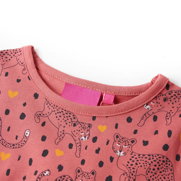 Kinderpyjama mit Langen Ärmeln Altrosa 128