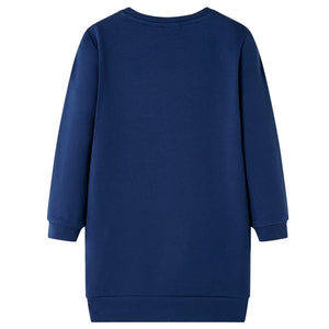 Kinder-Pulloverkleid Marineblau 116