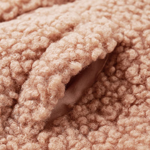 Kinder-Kapuzenjacke Teddy-Kunstpelz Heller Cognac 92