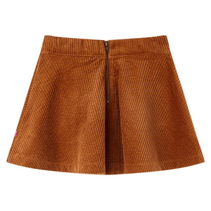Kinderrock mit Taschen Cord Cognac 92