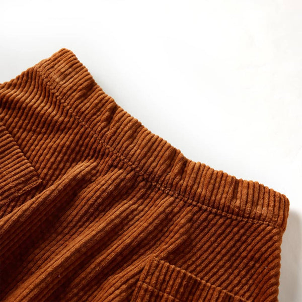 Kinderrock mit Taschen Cord Cognac 92