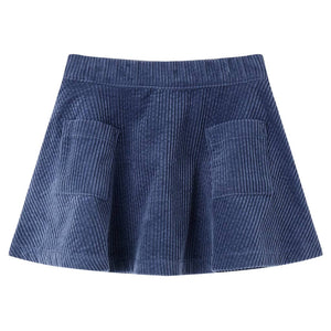 Kinderrock mit Taschen Cord Marineblau 92