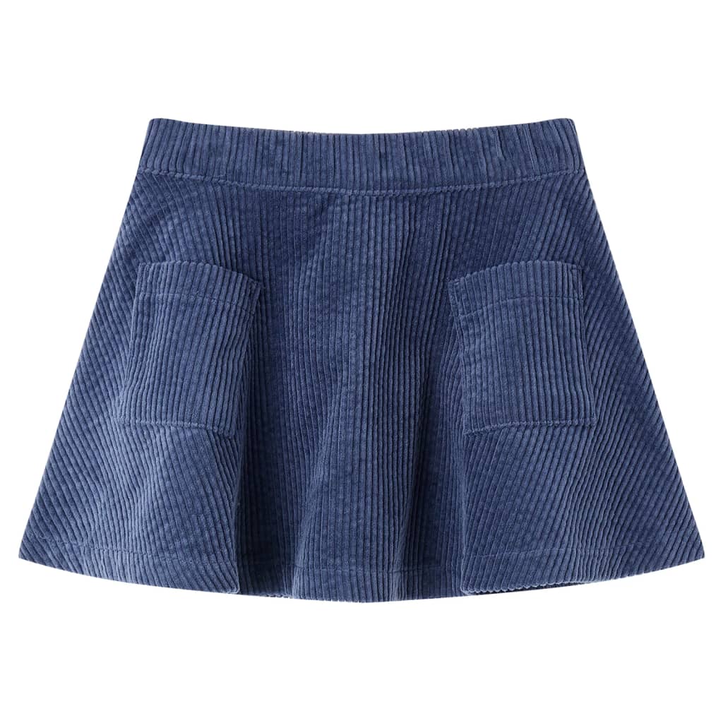 Kinderrock mit Taschen Cord Marineblau 92