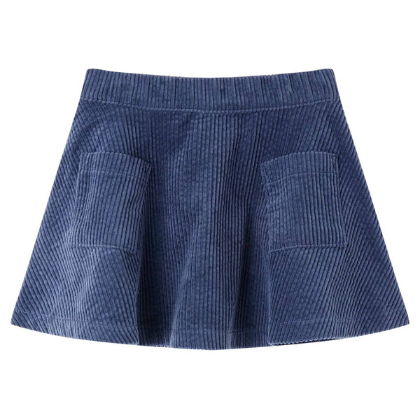 Kinderrock mit Taschen Cord Marineblau 92