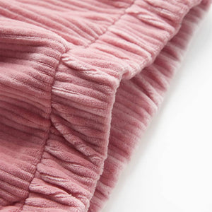 Pantalon enfant velours côtelé rose clair 128
