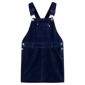 Kinder-Latzkleid Cord Marineblau 92