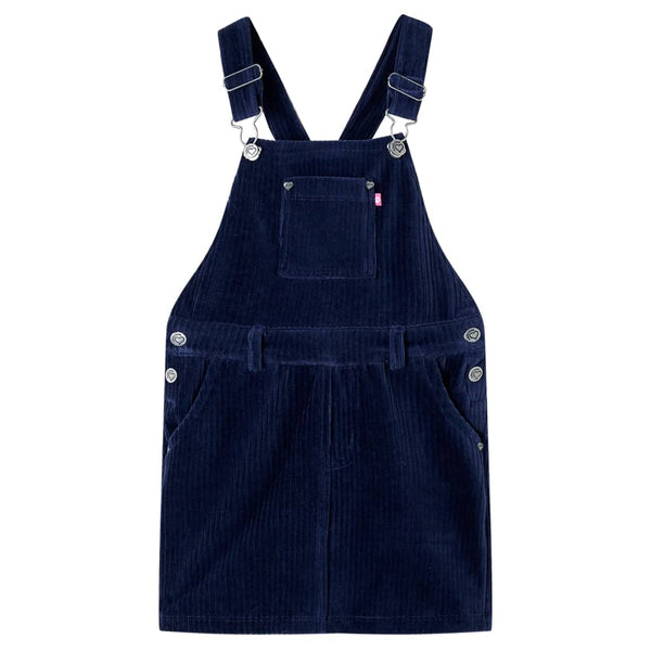 Kinder-Latzkleid Cord Marineblau 92