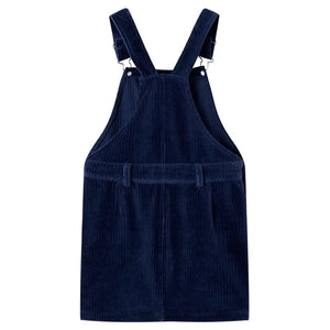 Kinder-Latzkleid Cord Marineblau 116