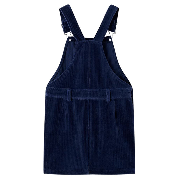 Kinder-Latzkleid Cord Marineblau 128