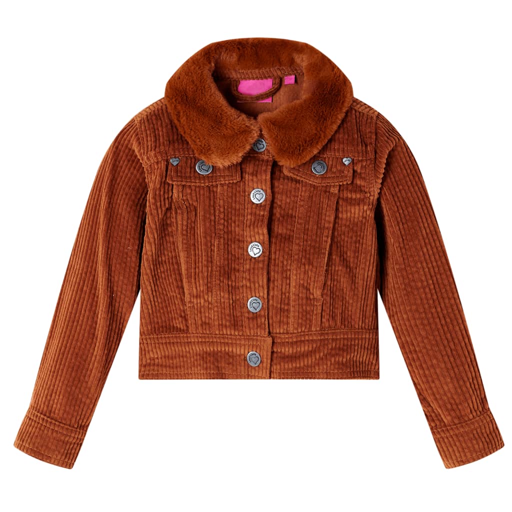 Veste enfant en velours côtelé Cognac 128