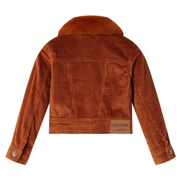 Veste enfant en velours côtelé Cognac 128