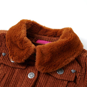Veste enfant en velours côtelé Cognac 128