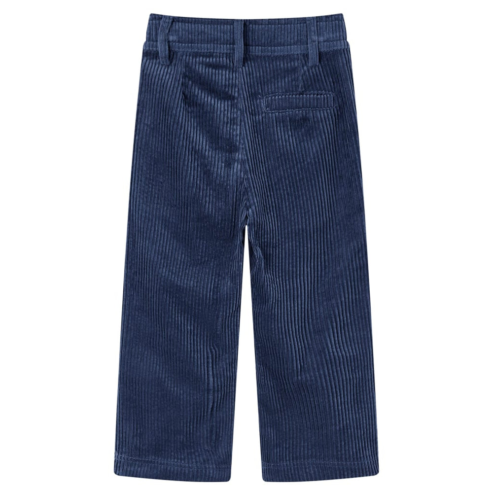 Pantalon enfant velours côtelé bleu marine 116
