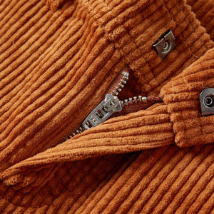 Pantalon enfant en velours côtelé couleur cognac, taille 104
