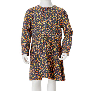 Kinderkleid mit Langen Ärmeln Marineblau 128