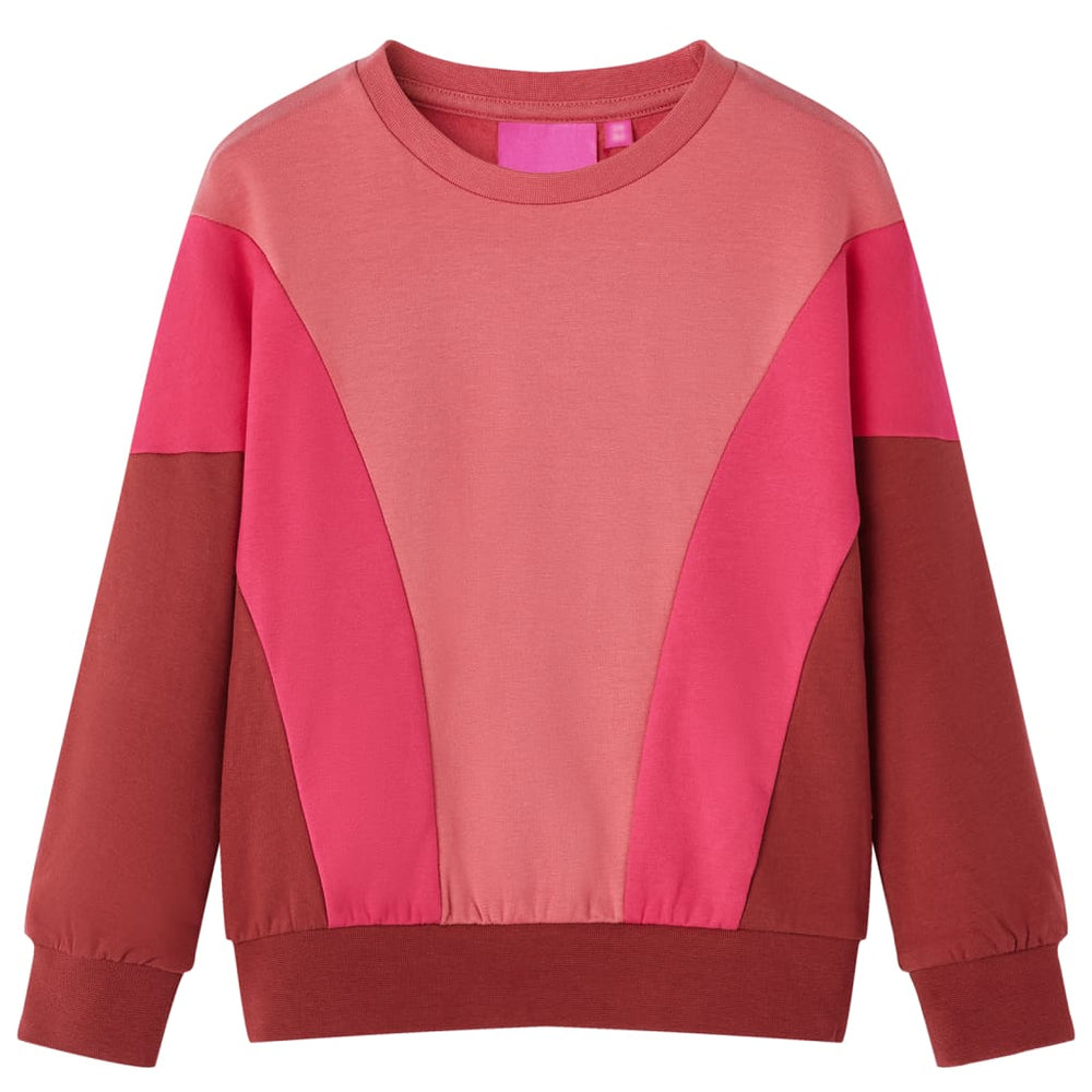 Sweat-shirt enfant Color Block Rose et Henné 116