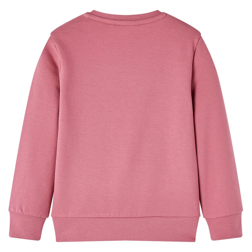 Sweat-shirt enfant patchwork velours rose framboise 128