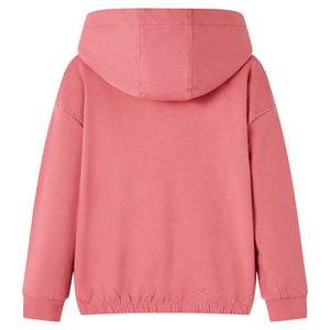 Sweat à capuche enfant vieux rose 104