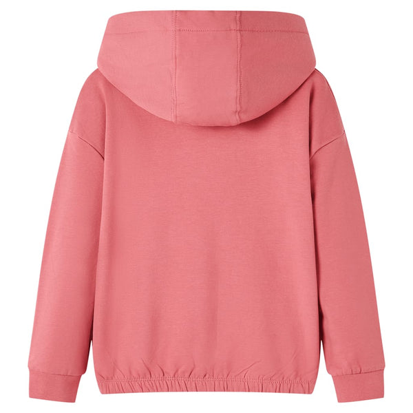 Sweat à capuche enfant vieux rose 104