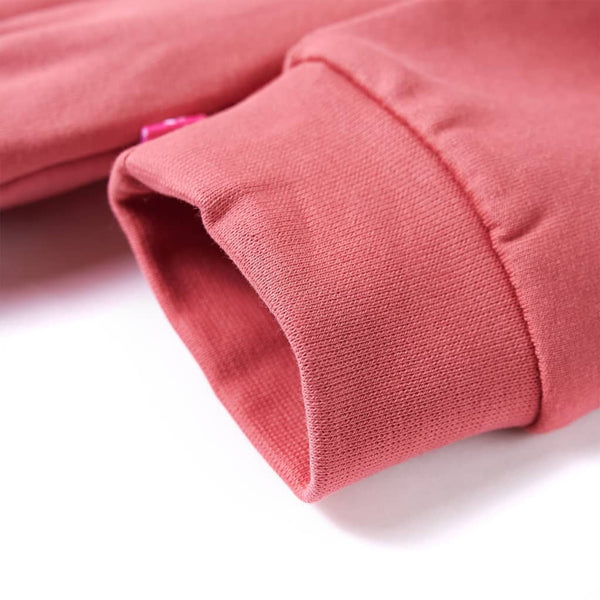 Sweat à capuche enfant vieux rose 116