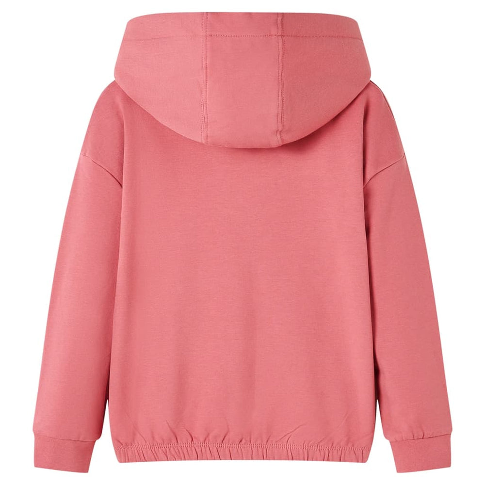 Sweat à capuche enfant vieux rose 128